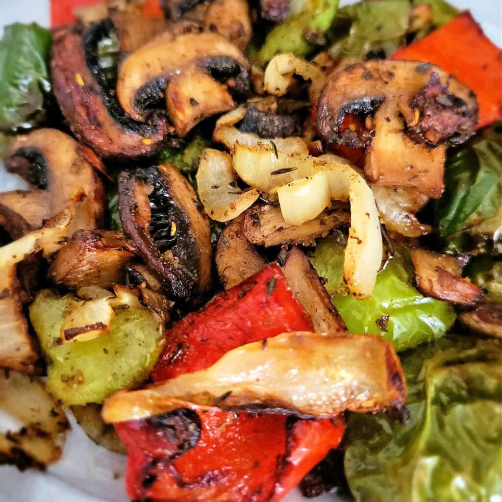 Air Fryer Peppers and Mushrooms Daily Yum