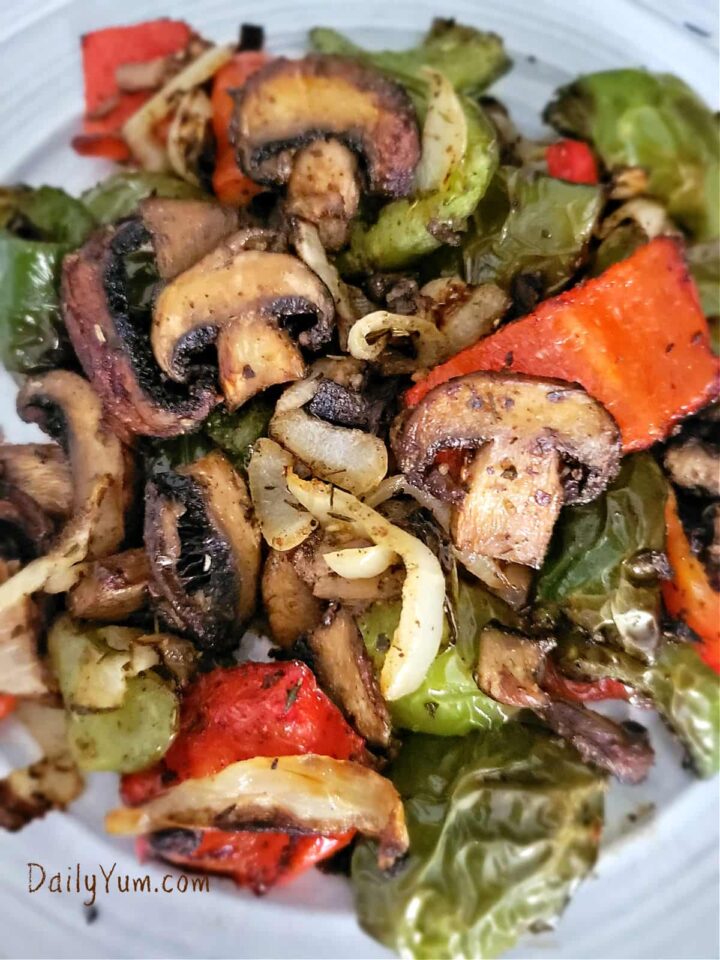 Air Fryer Peppers and Mushrooms Daily Yum