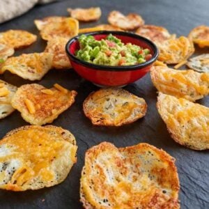 2-ingredient keto chips with guacamole