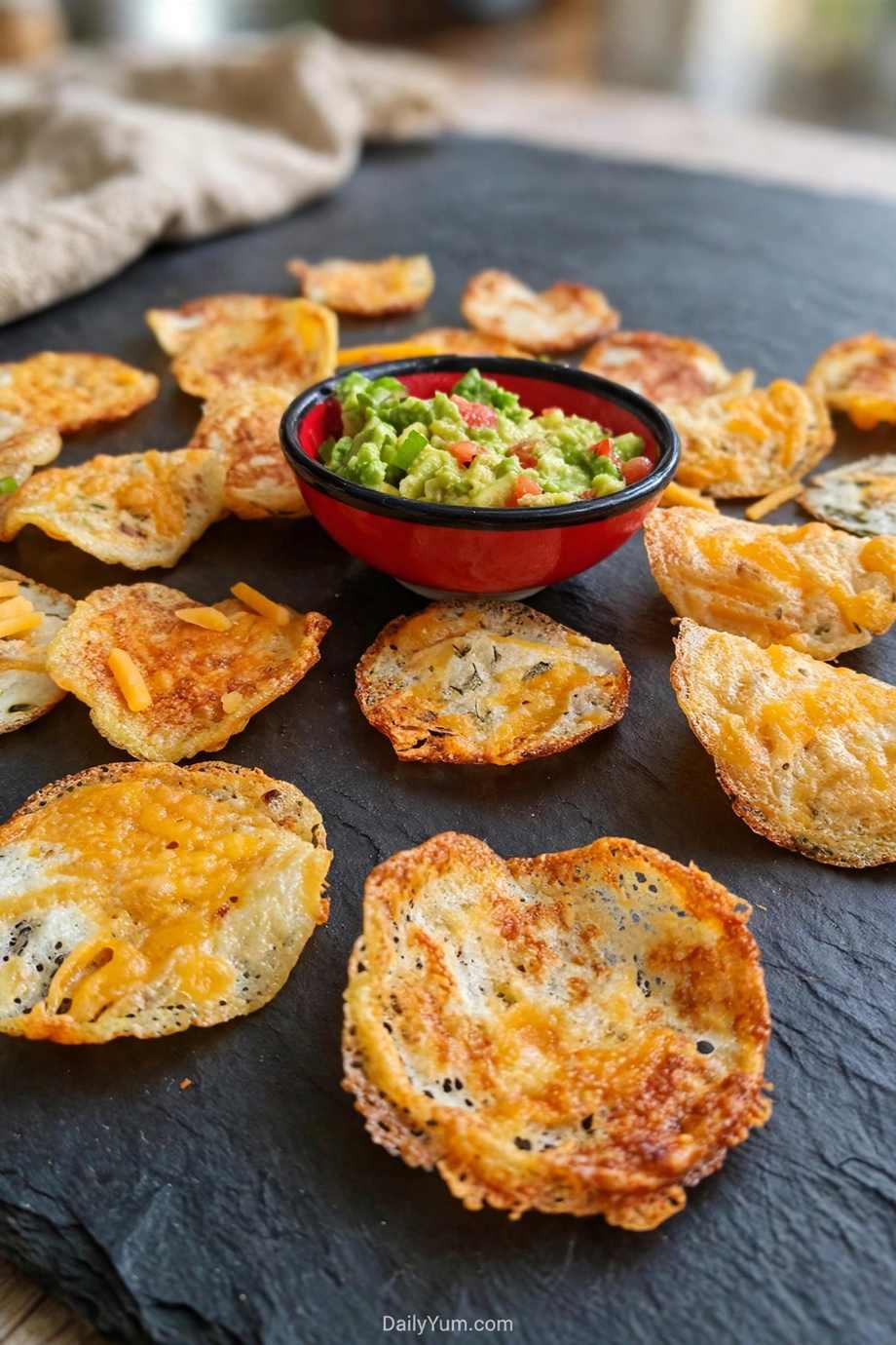 2-ingredient keto chips with guacamole